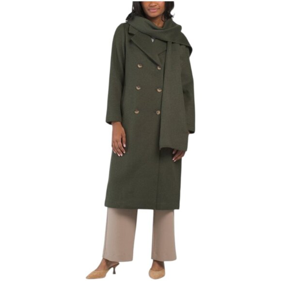 House of Harlow 1960 Jackets & Blazers - HOUSE OF HARLOW 1960 Wool Blend Button Down Coat With Scarf